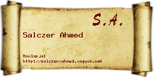 Salczer Ahmed névjegykártya